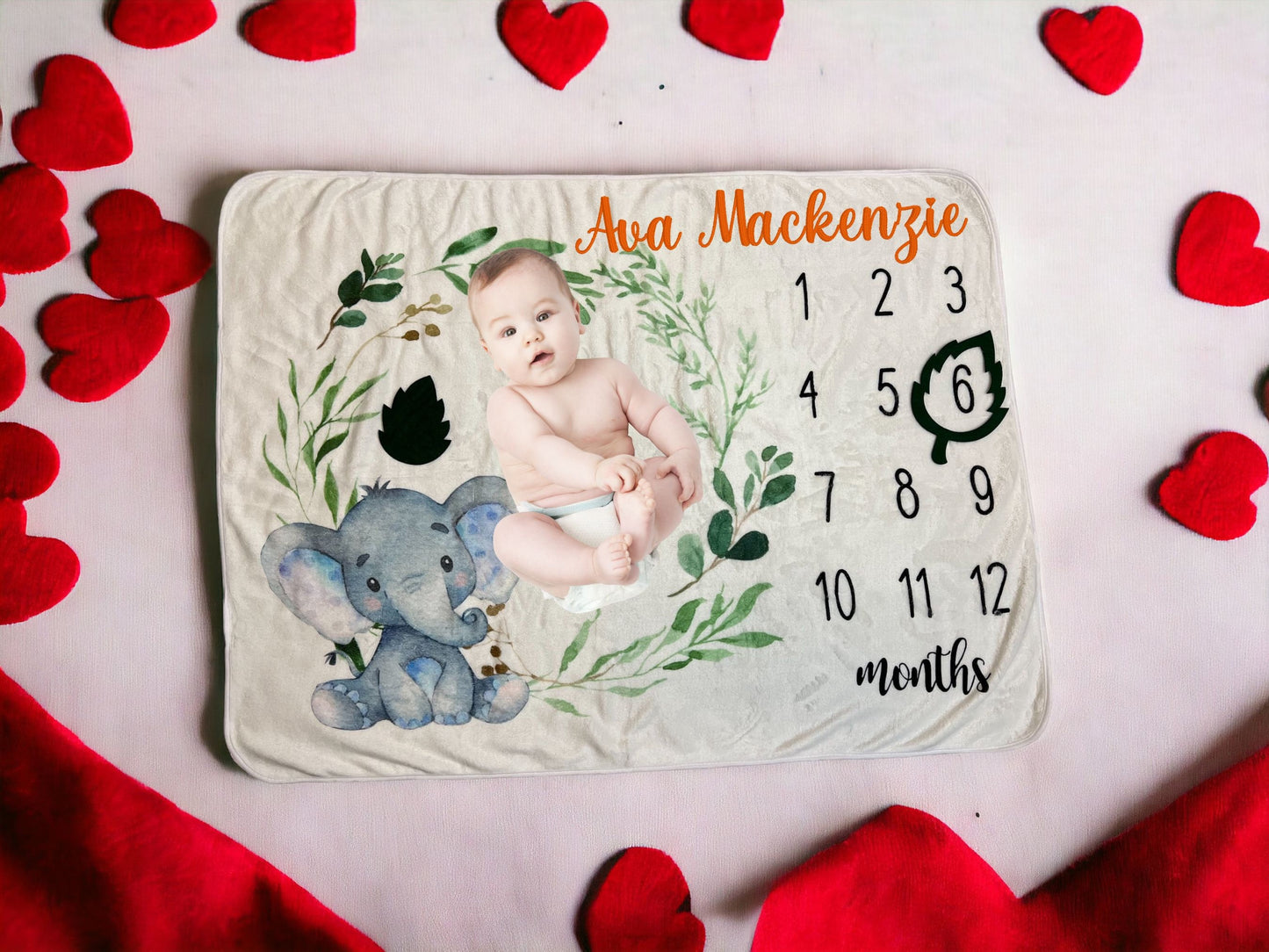 Baby Milestone Photo Blanket