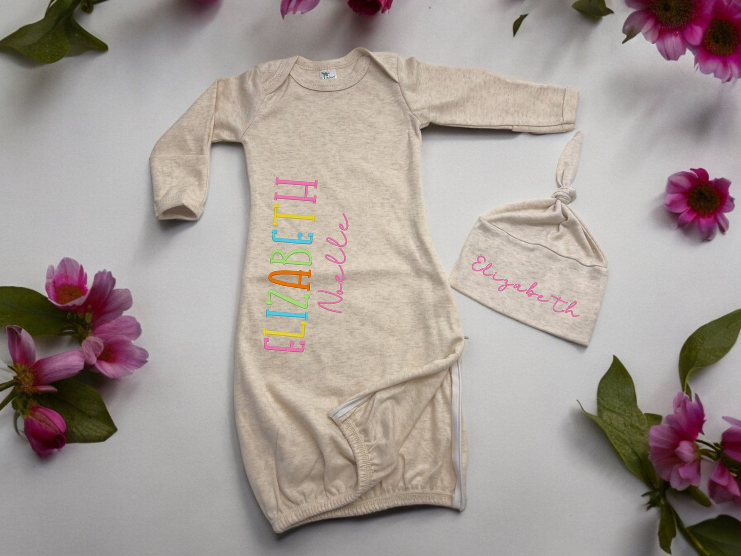 Baby gown with hat