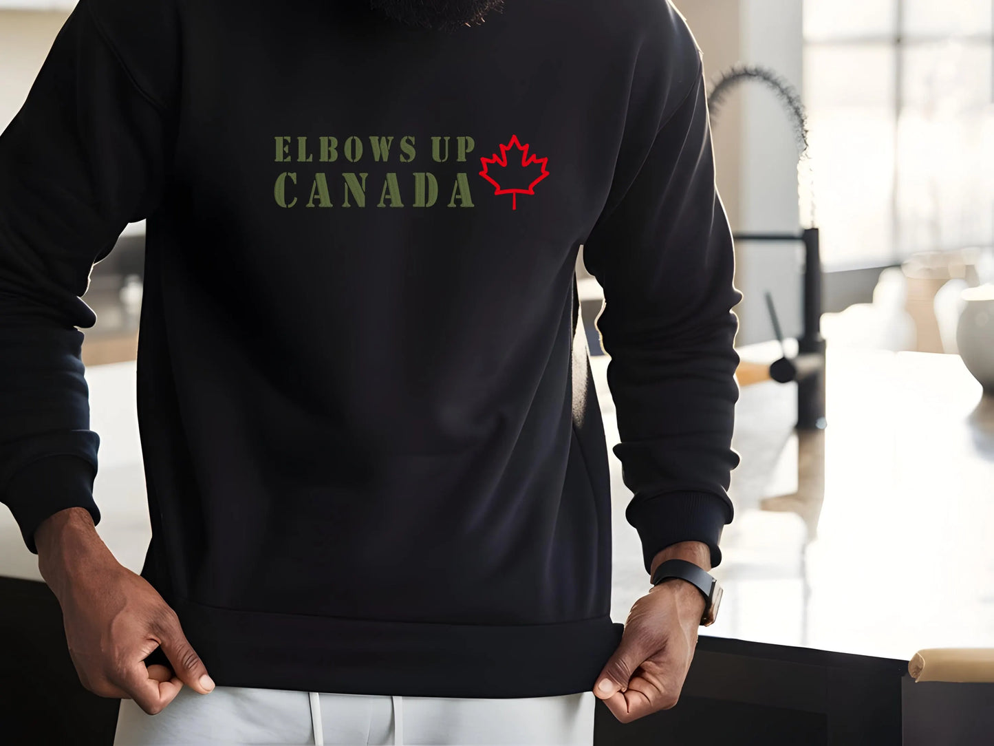 Elbows Up embroidered sweatshirt
