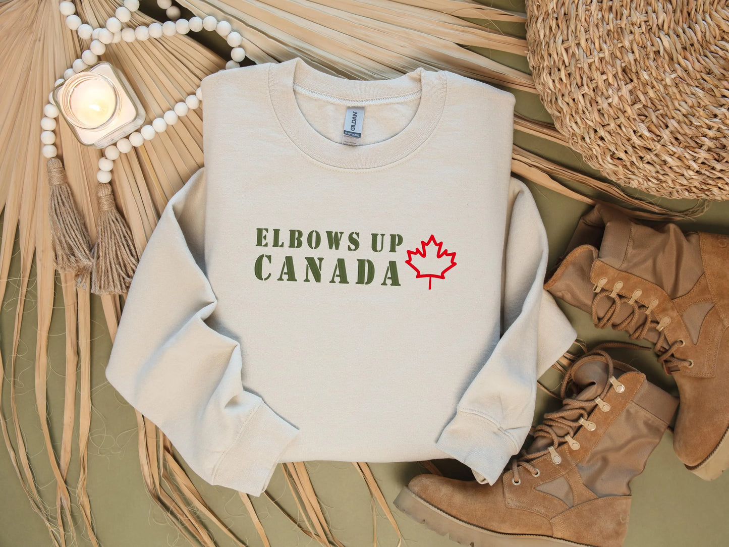 Elbows Up embroidered sweatshirt
