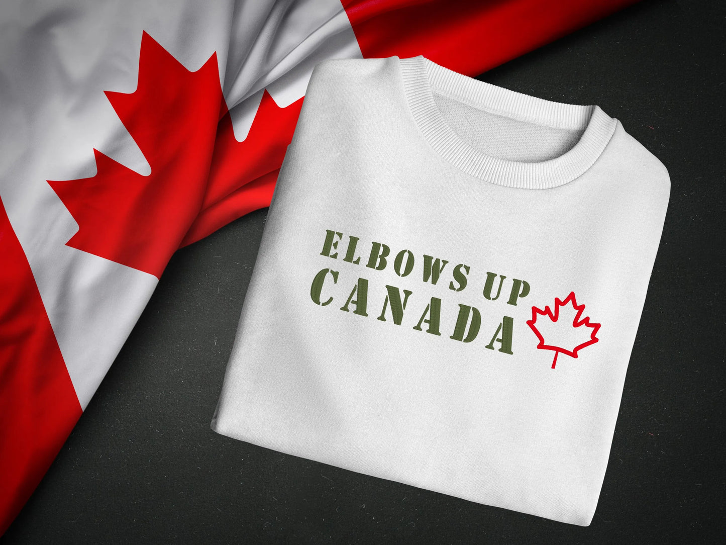 Elbows Up embroidered sweatshirt