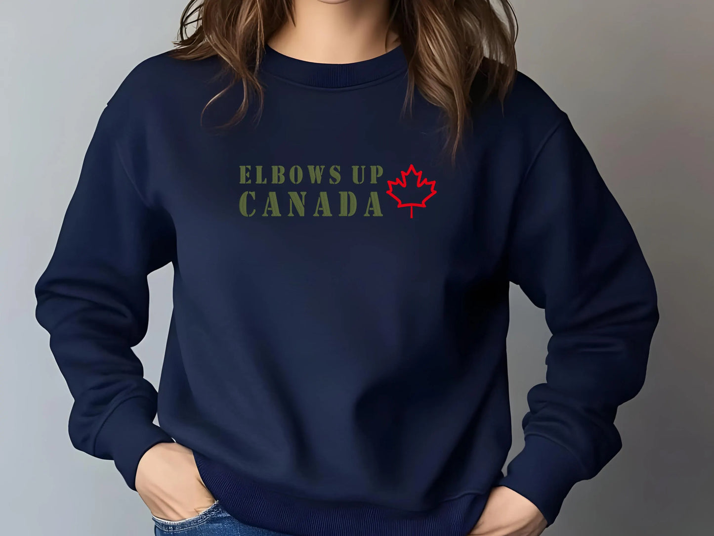 Elbows Up embroidered sweatshirt