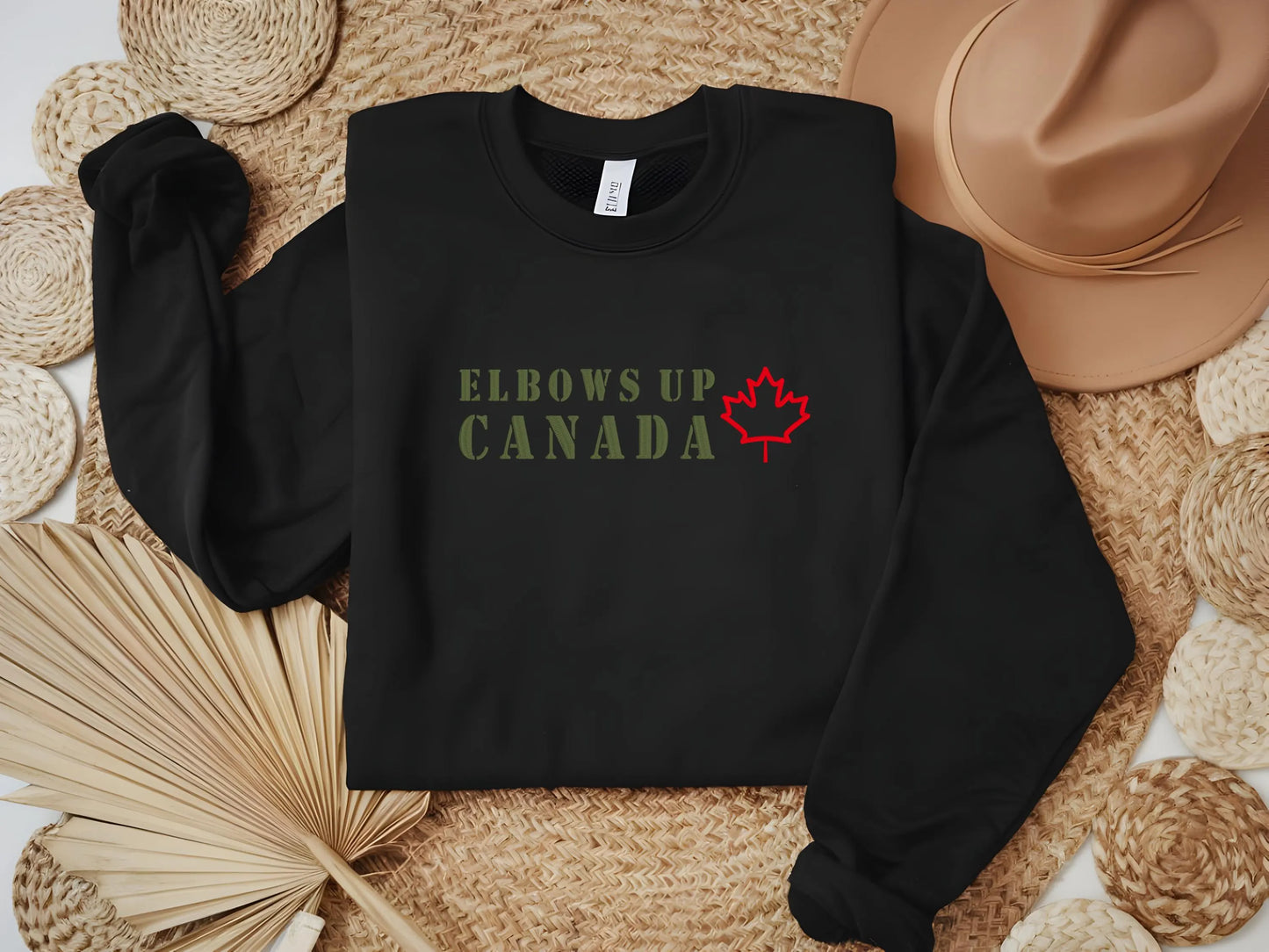 Elbows Up embroidered sweatshirt