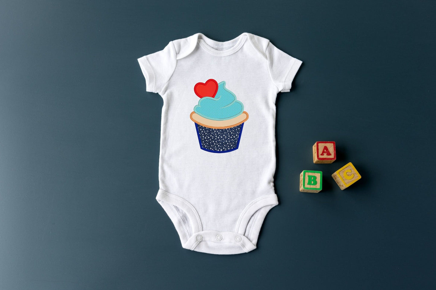 Cupcake Valentine's Day embroidered outfit