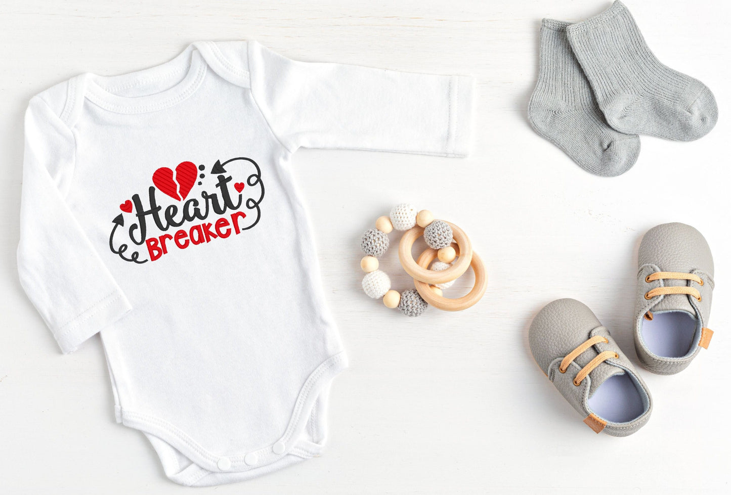 Heart Breaker Valentine's day embroidered outfit