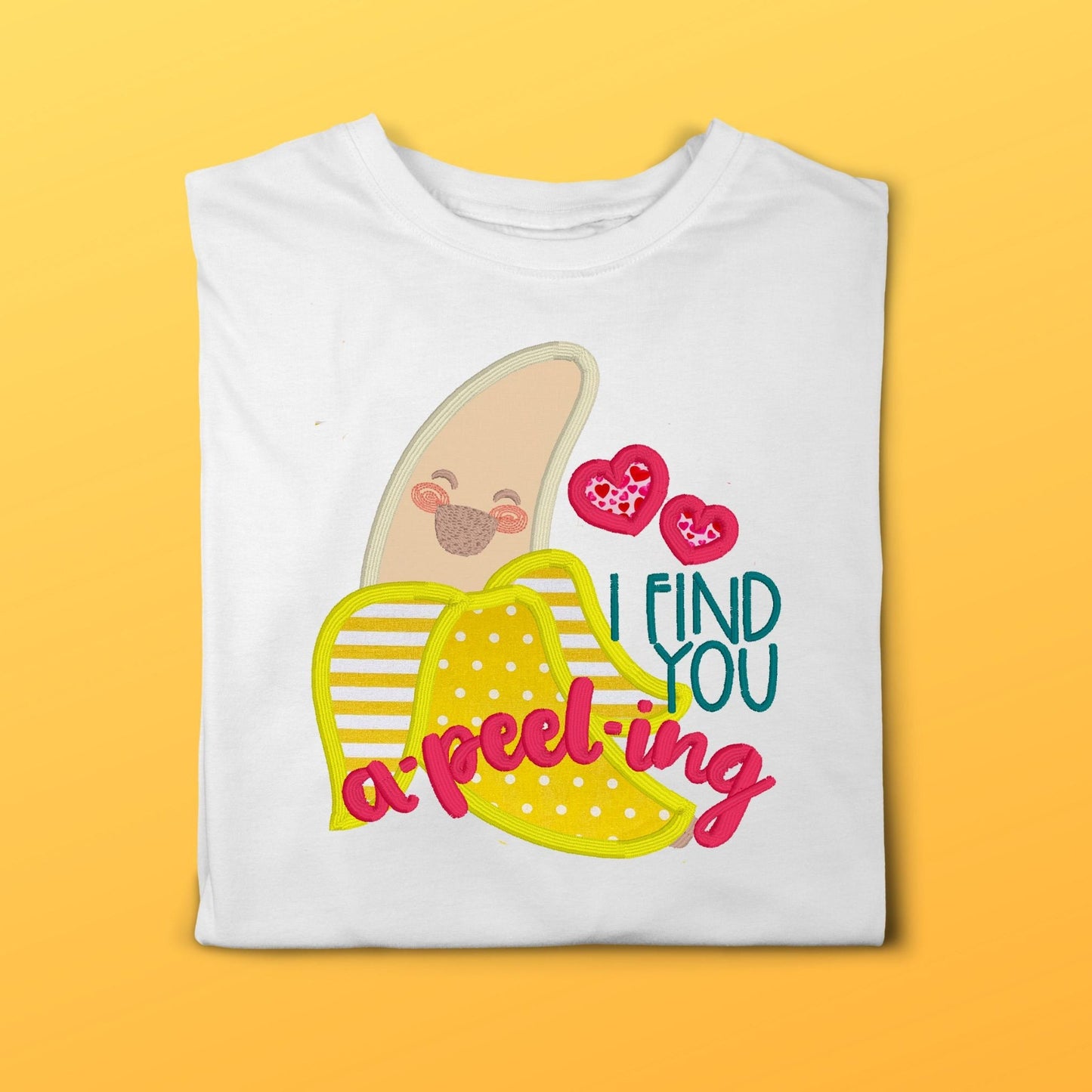 Valentine's day Banana embroidered outfit