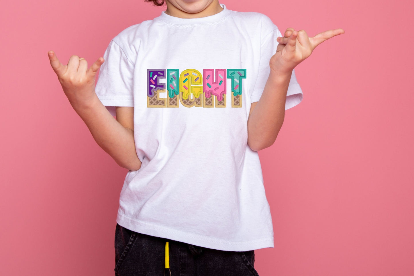 Ice Cream Waffle Birthday T-Shirt