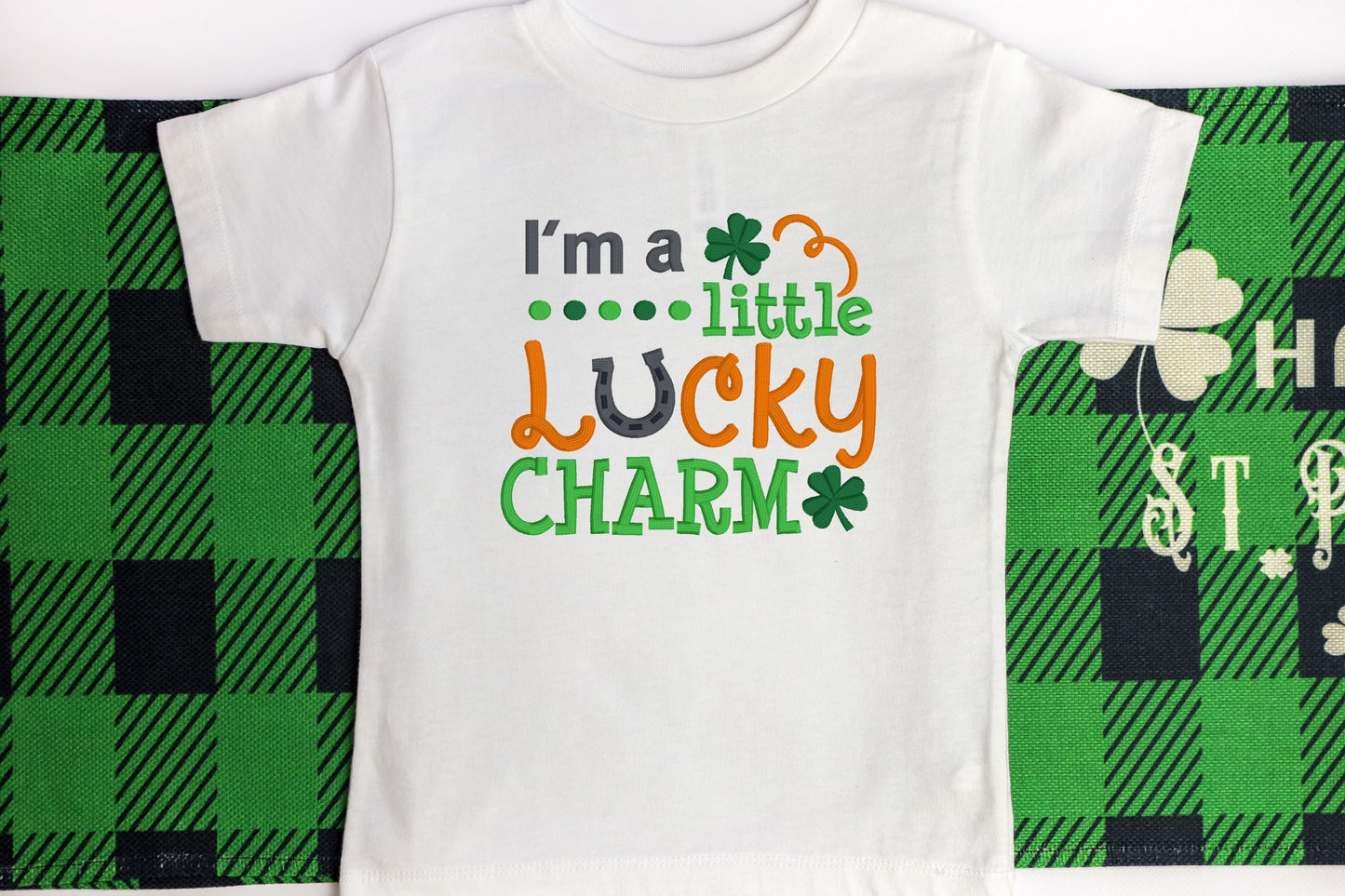 St. Patrick's Day Embroidered Kids T-Shirt or Baby Onesie