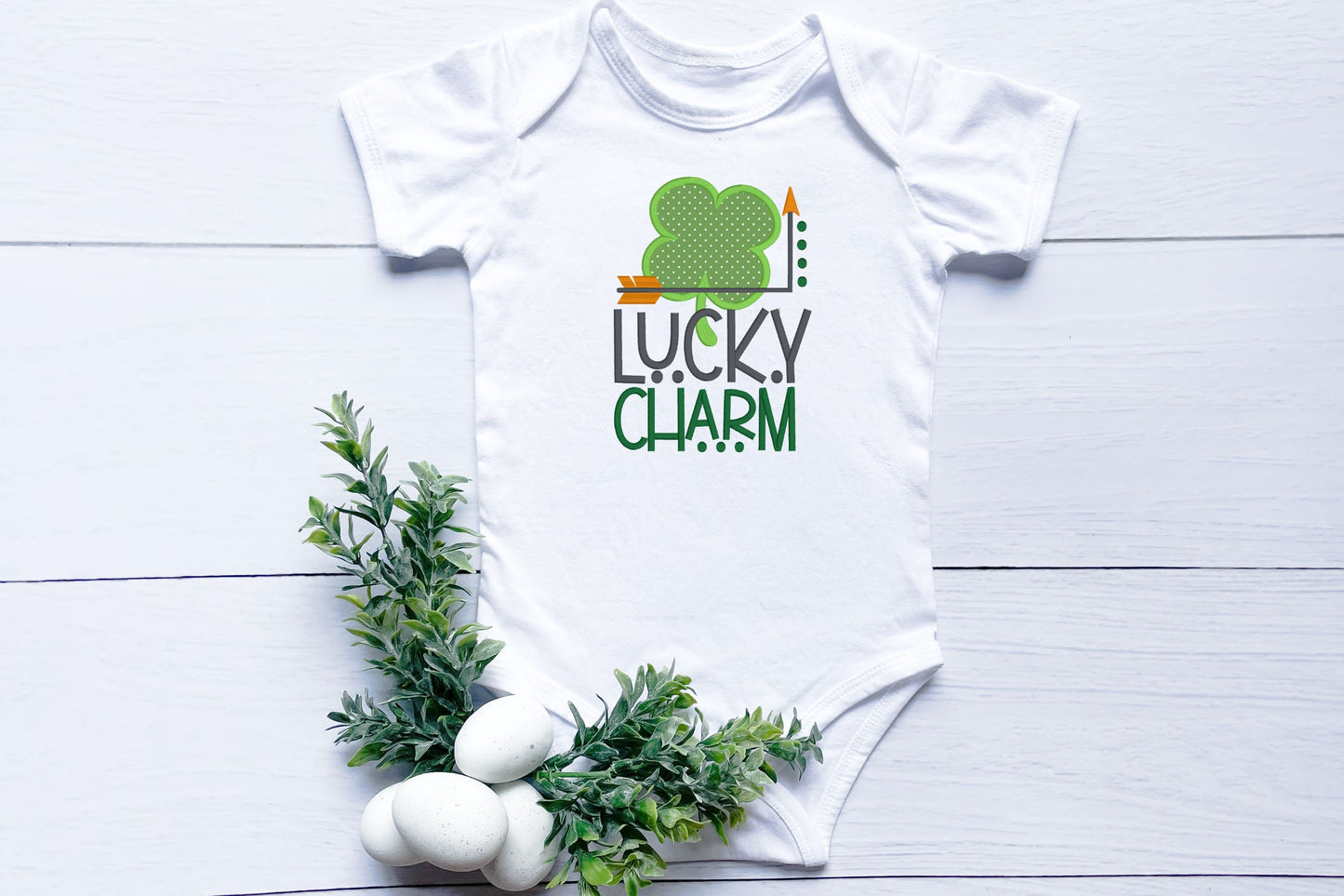 Lucky charm St. Patrick's Day Embroidered Kids T-Shirt