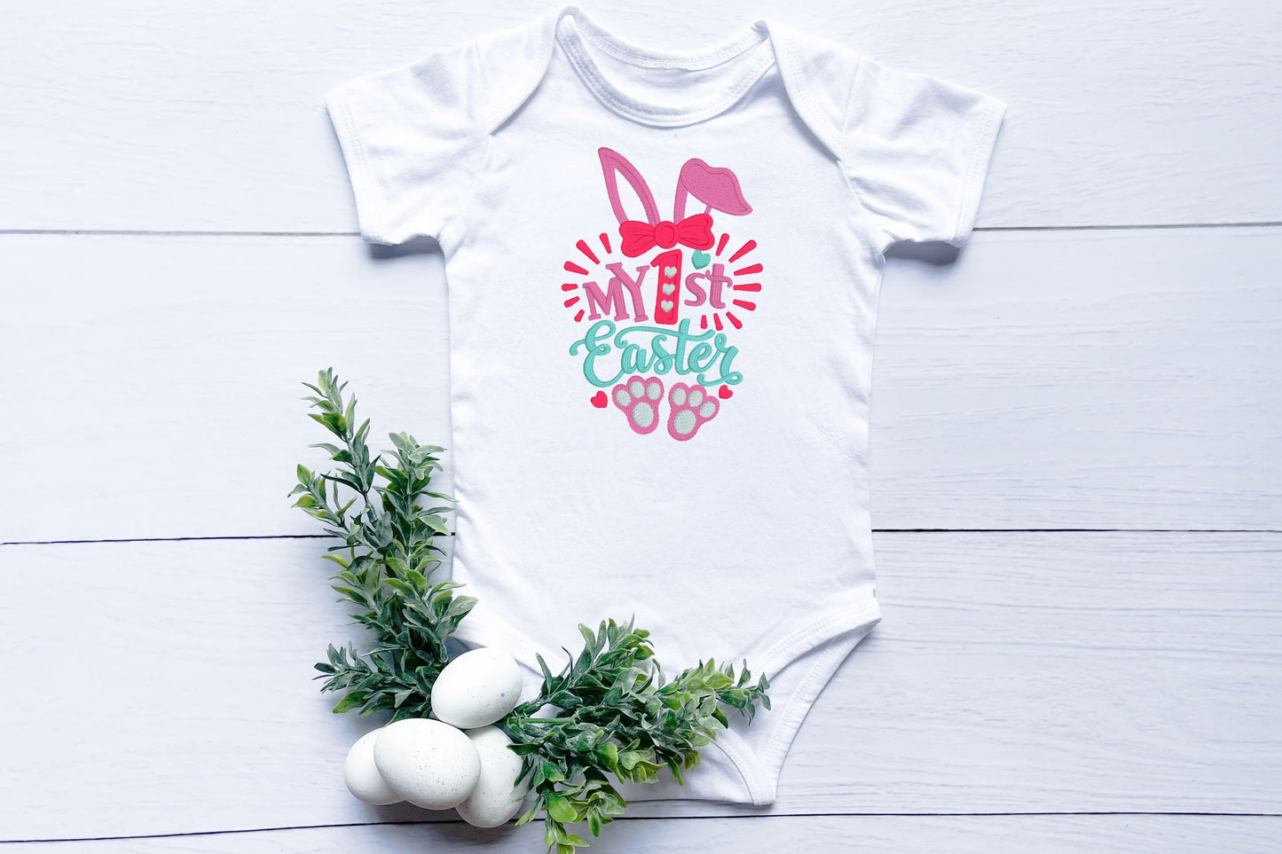 My 1st Easter Embroidered Baby Outfit