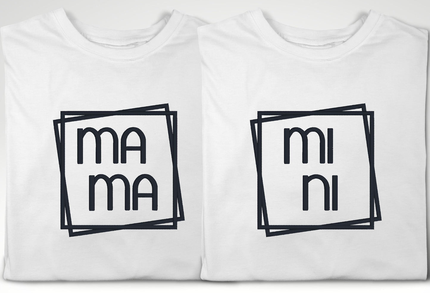 Mama and Mini Embroidered shirts; Onesie and T-shirt Mama and Mini duo