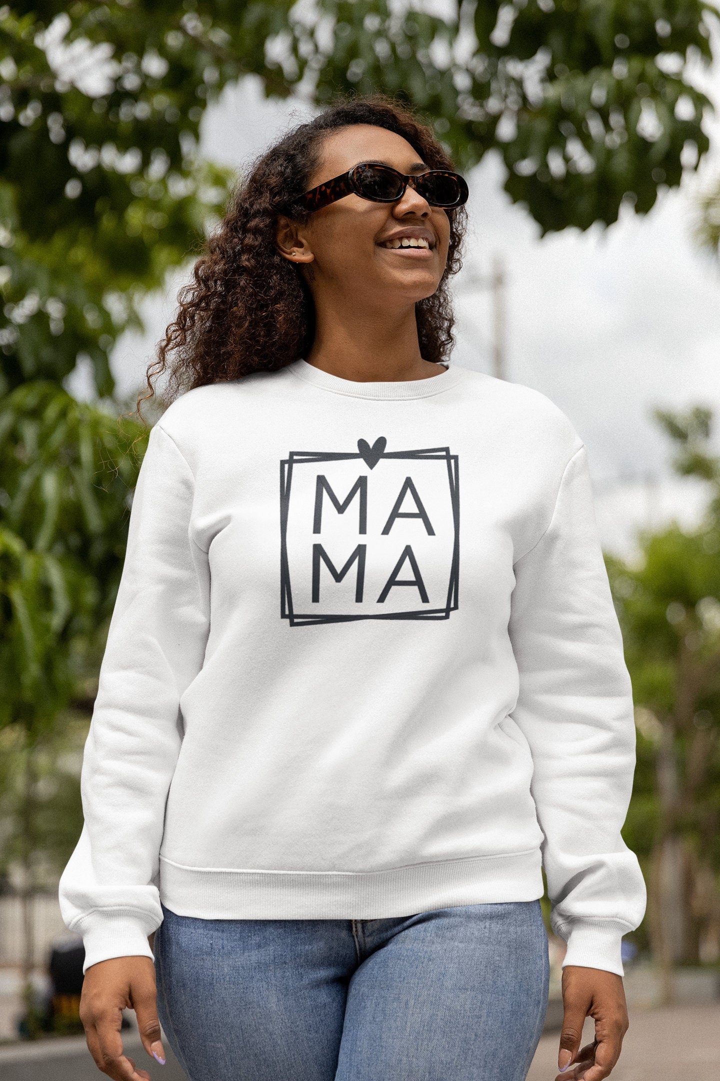 MAMA embroidered sweatshirt; Mother's day gift