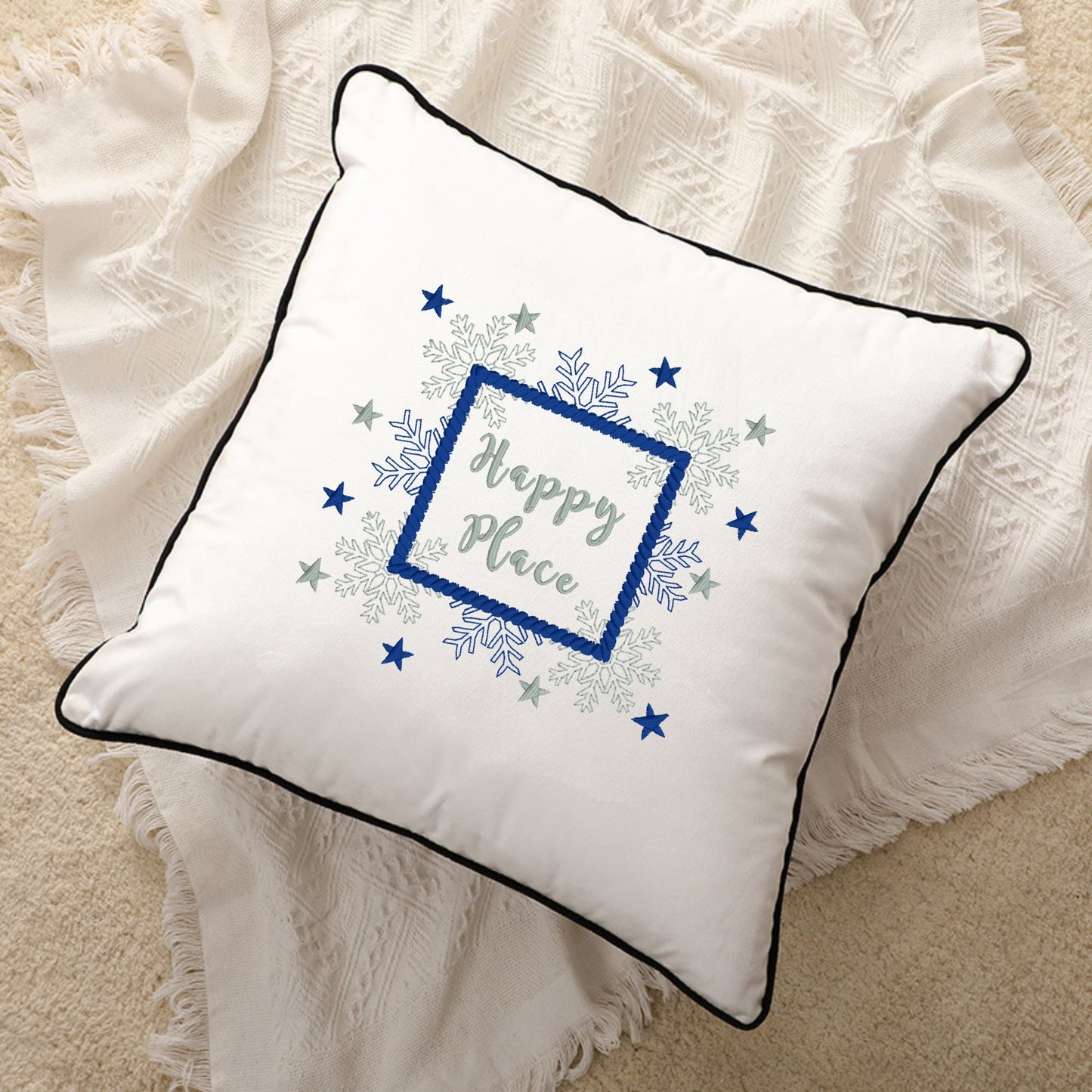 Custom Embroidered Message Luxury Velvet Pillow