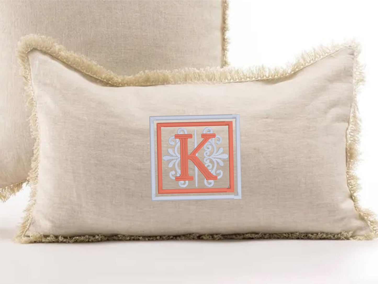 Custom Message Embroidered Throw Pillow with Tassels