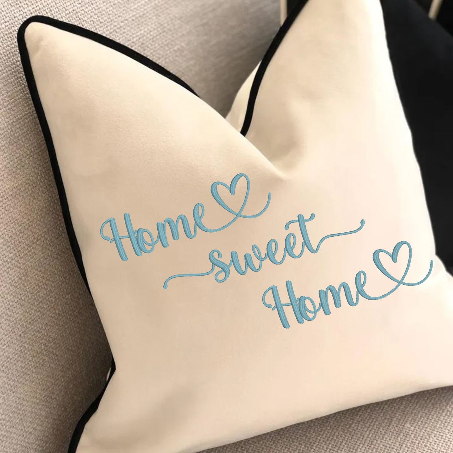 Custom Embroidered Message Luxury Velvet Pillow