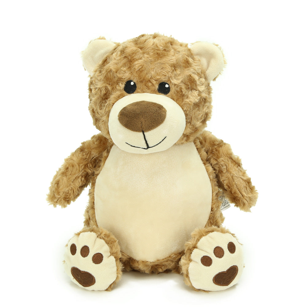 "Snickerbear" brown bear - personalized stuffed animal