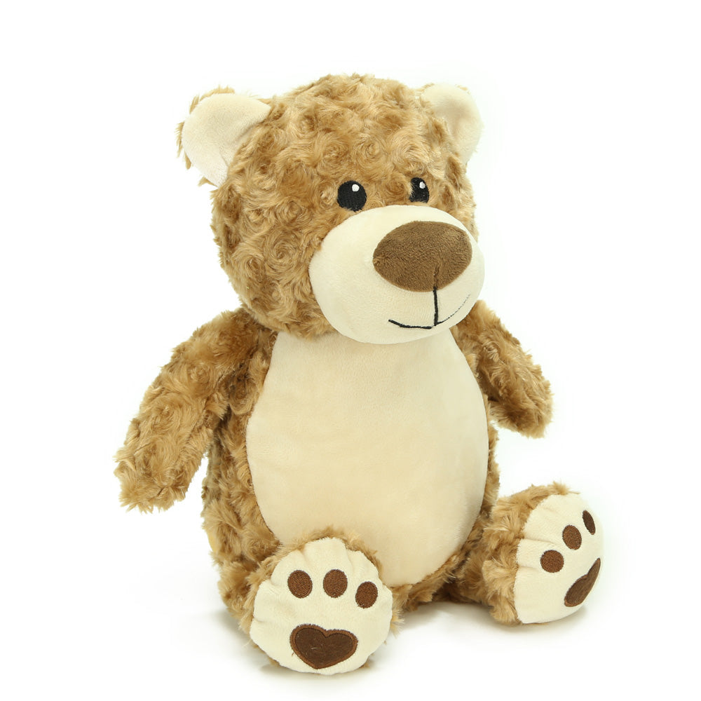 "Snickerbear" brown bear - personalized stuffed animal