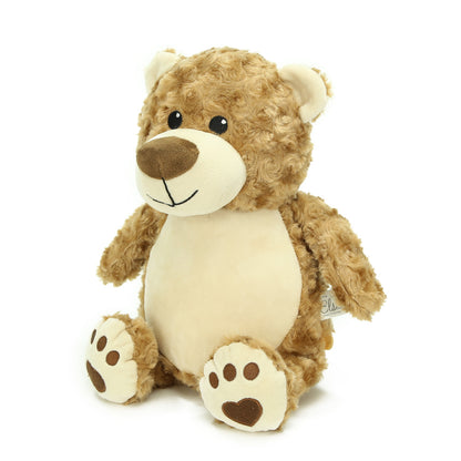 "Snickerbear" brown bear - personalized stuffed animal