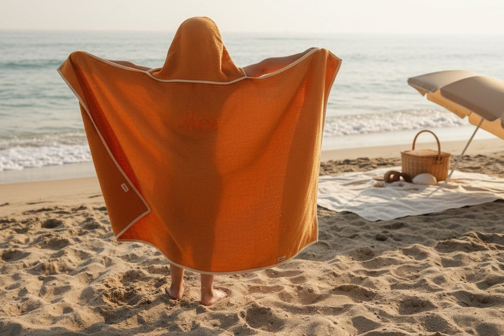 Kids Hooded Towel with Animal Peeking