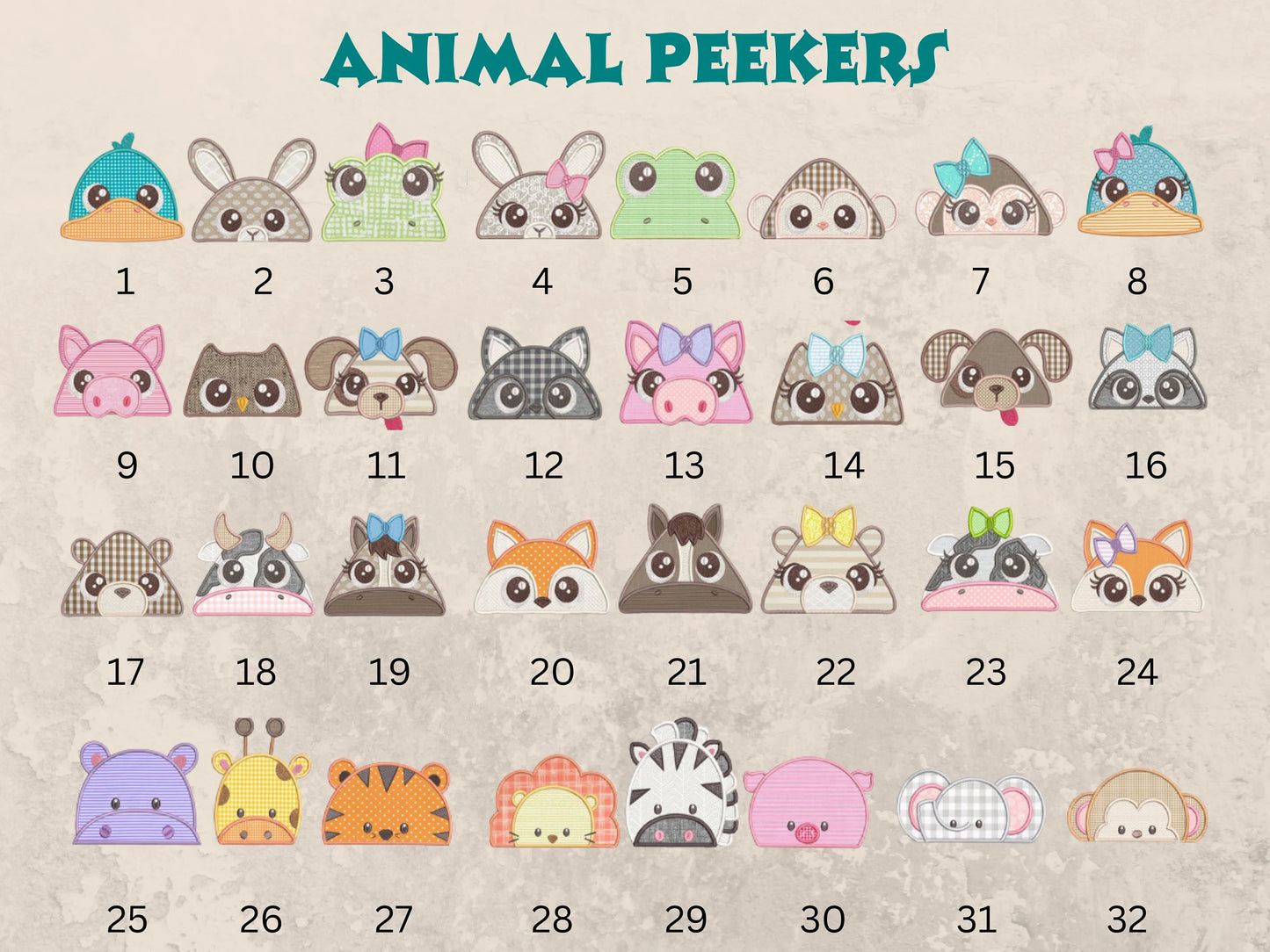 Kids Hooded Towel with Animal Peeking