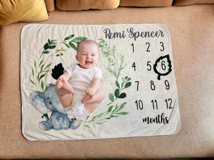 Baby Milestone Photo Blanket
