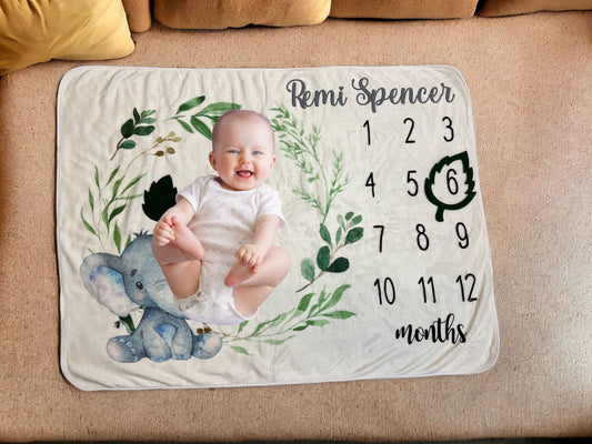 Baby Milestone Photo Blanket
