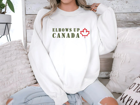 Elbows Up embroidered sweatshirt