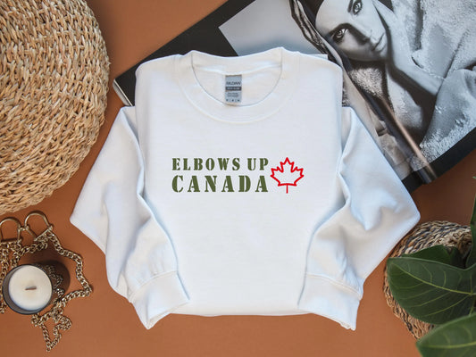 Elbows Up embroidered sweatshirt