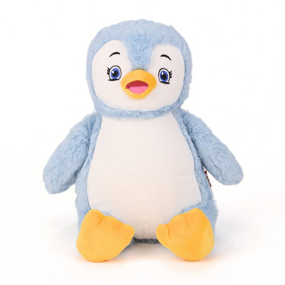 "Wooly Wobble" Blue Penguin - personalized stuffed animal