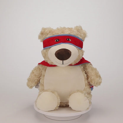 Captain Cuddles, the Super Bear - personalized stuffed animal