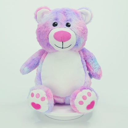 "Bubbles the bear" - personalized stuffed animal