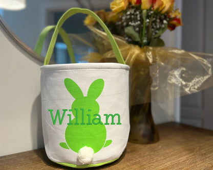 Personalized Embroidered Easter Basket