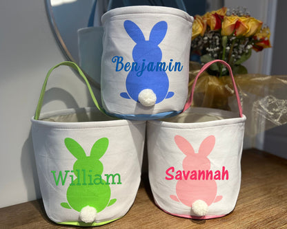 Personalized Embroidered Easter Basket