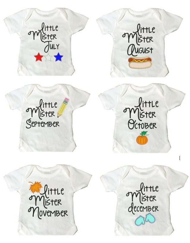 Little mister custom embroidered outfit
