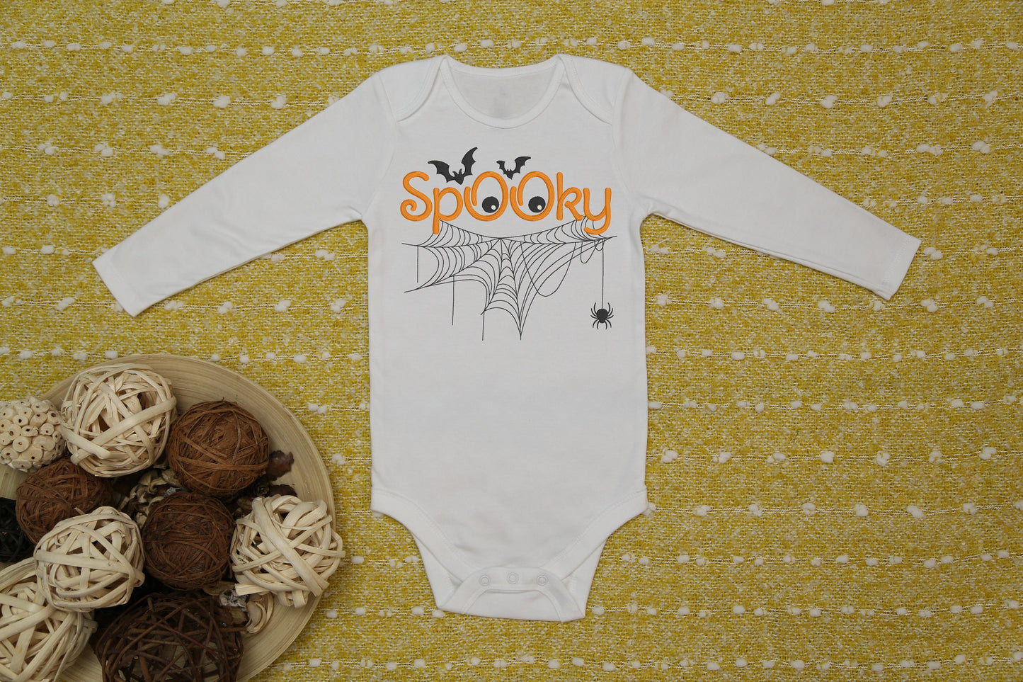 SpOOkie Halloween embroidered baby onesie