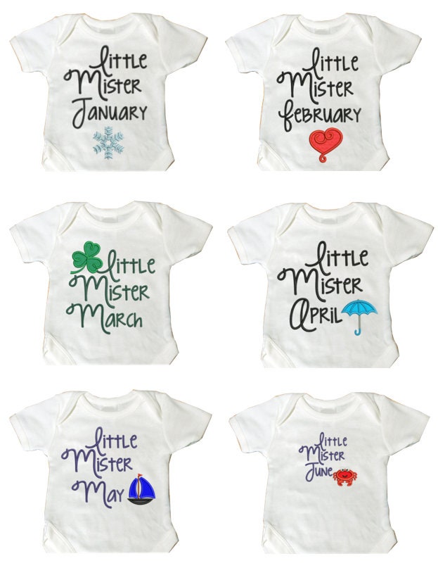 Little mister custom embroidered outfit