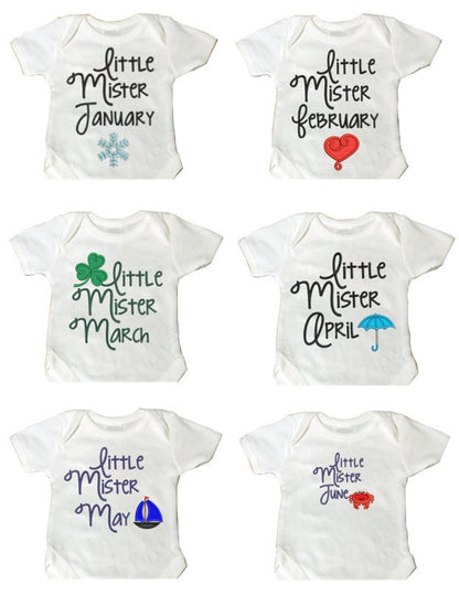 Little mister custom embroidered outfit