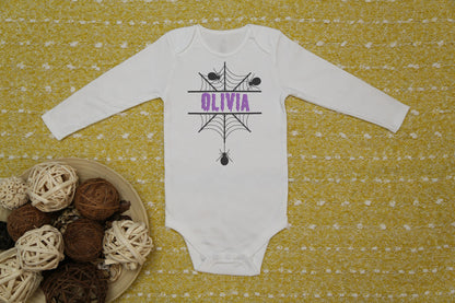 Personalized Embroidered Halloween baby onesie