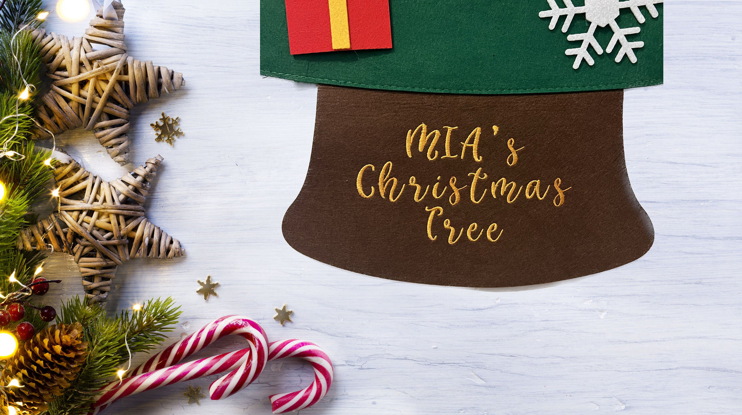 Personalized/Embroidered felt Christmas tree