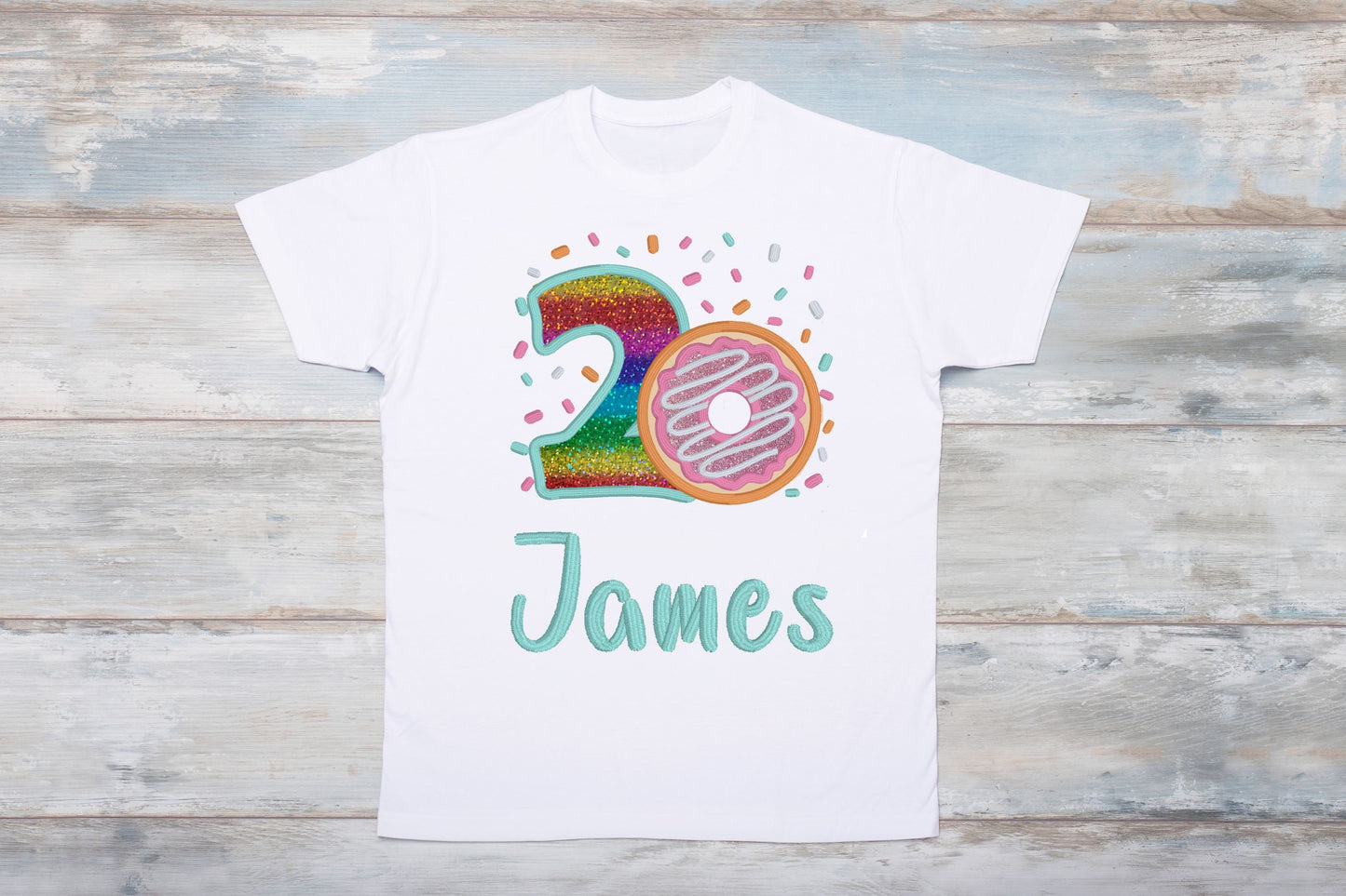 Birthday Doughnut baby/kids Shirt with Name