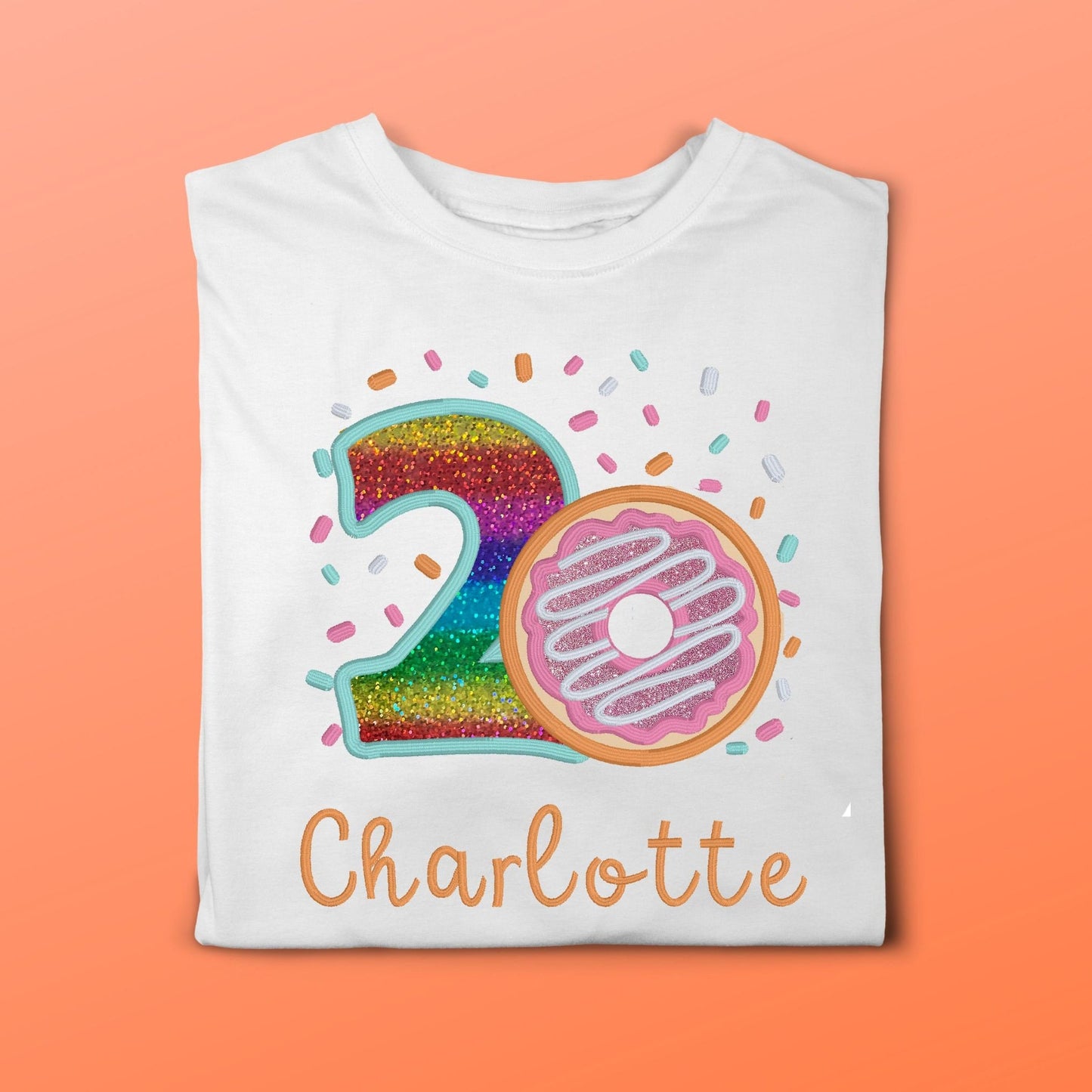 Birthday Doughnut baby/kids Shirt with Name