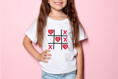 Valentine's Day Tic Tac Toe embroidered outfit