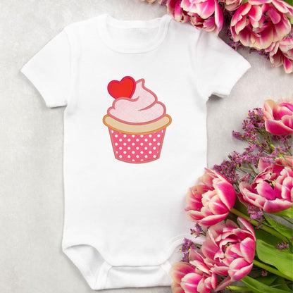 Cupcake Valentine's Day embroidered outfit