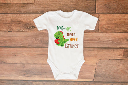 Valentine's Day Dino-love embroidered outfit