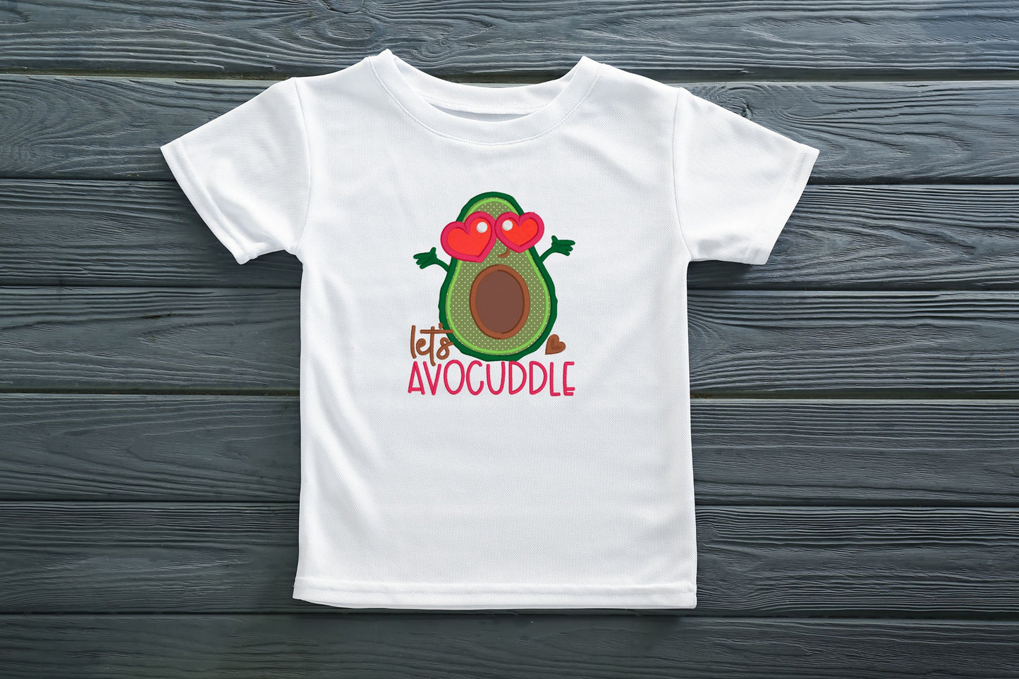 Valentine's Day Avocuddle embroidered outfit