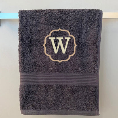 Custom embroidered monogram towel