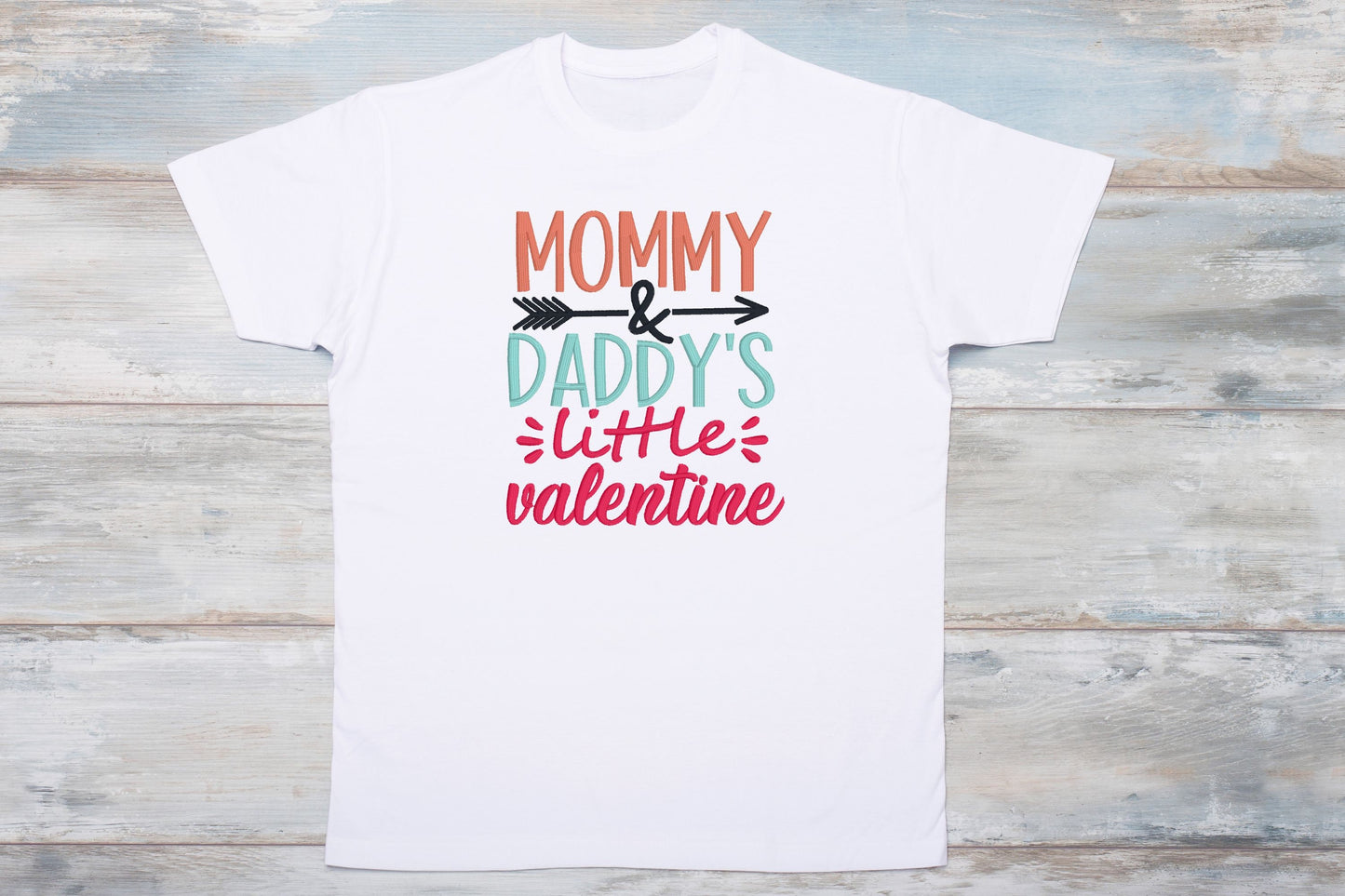 Mommy and Daddy's Little Valentine embroidered onesie/shirt