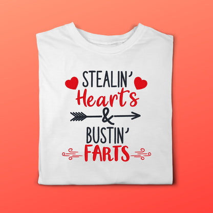 Stealin' Hearts Valentine's day embroidered baby onesie