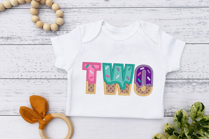 Ice Cream Waffle Birthday T-Shirt