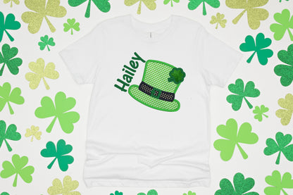 St. Patrick's Day Custom Personalized Embroidered Kids T-Shirt or Baby Onesie